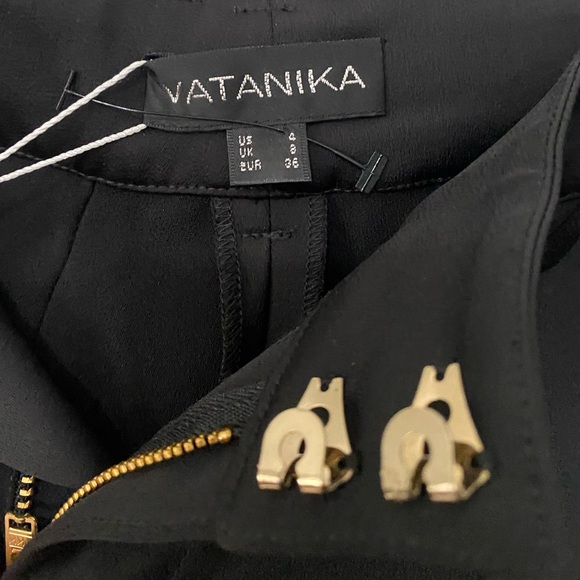 NWT VATANIKA Crepe Blend Cropped Skinny Cargo Pants 4 - Picture 9 of 13